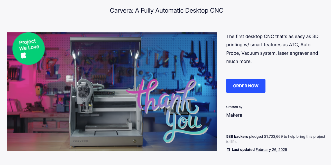 The Makera Carvera Kickstarter campaign raised more than $1.7 million through thoughtful content strategies.